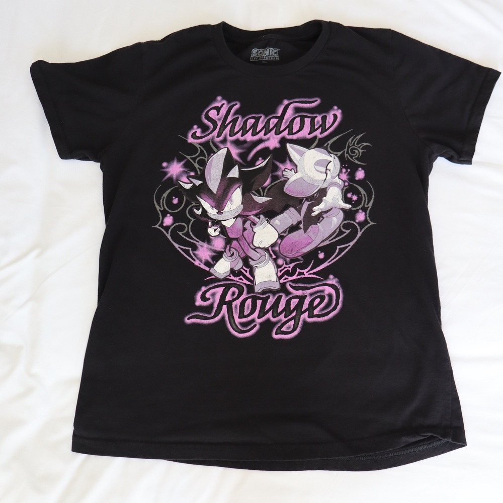 Hot Topic Sonic X Shadow Generations Dark Beginnings T-Shirt Girls Large